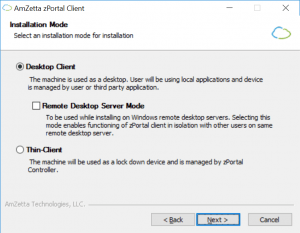 ZPortal ZClient Installation | AmZetta Technologies
