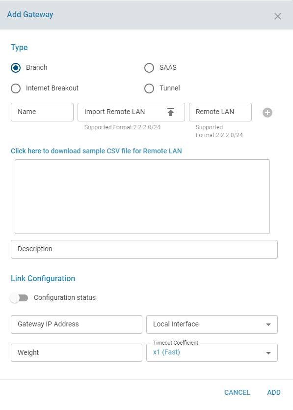 Load Balancer Gateway Addition