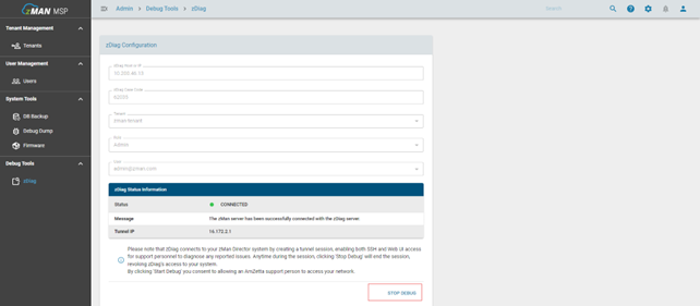 zMan MSP Firmware Navigation