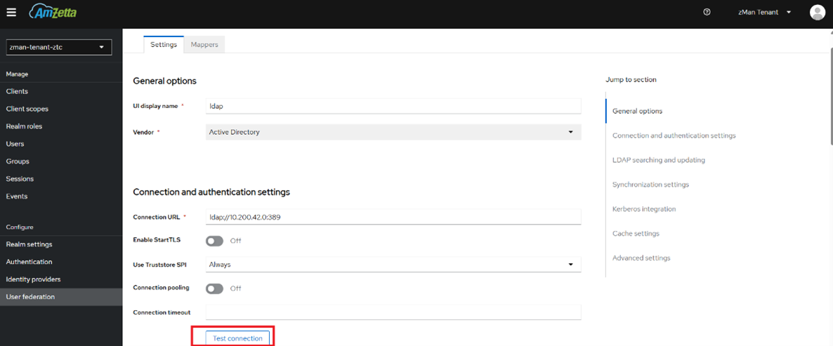 LDAP Connection Settings