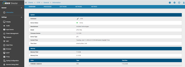 Device Information Overview